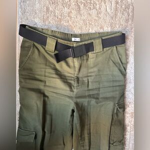 Aritzia Tna Green Cargo Pants with Belt